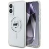 Etui Karl Lagerfeld Button Choupette     Head Printed Logo MagSafe do Samsung Galaxy S25 Edge biały