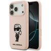 Etui Karl Lagerfeld Silicone Karl Sketch & Logo MagSafe do iPhone 17 Pro różowy