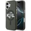 Etui Karl Lagerfeld IML Glitter Karl &   Choupette Sketch Logo MagSafe do iPhone 17 czarny