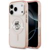 Etui Karl Lagerfeld IML Choupette Sketch Logo MagSafe do iPhone 17 Pro różowy