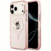 Etui Karl Lagerfeld IML Choupette Sketch Logo MagSafe do iPhone 17 Pro Max różowy