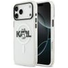 Etui Karl Lagerfeld IML Choupette Sketch Logo MagSafe do iPhone 17 Pro przezroczysty