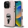 Etui Karl Lagerfeld Silicone Karl Sketch MagSafe do iPhone 16 Pro różowy
