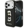 Etui Karl Lagerfeld FW Grained Karl &    Choupette Heads Pins & Logo do iPhone 17 Pro czarny
