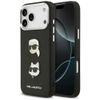 Etui Karl Lagerfeld FW Grained Karl &    Choupette Heads Pins & Logo do iPhone 17 Pro Max czarny
