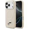 Etui Karl Lagerfeld Karl & Choupette     Pins MagSafe do iPhone 17 Pro Max beżowy