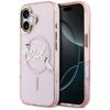 Etui Karl Lagerfeld IML Choupettes Karl  Script Logo MagSafe do iPhone 17 różowy