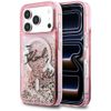 Etui Karl Lagerfeld Liquid Glitter Karl  Script Logo MagSafe do iPhone 17 Pro różowy