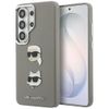 Etui Karl Lagerfeld Saffiano Double Heads Metal do Samsung Galaxy S26 Ultra srebrny