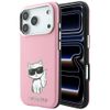 Etui Karl Lagerfeld Smooth Choupette Sketch MagSafe do iPhone 18 Pro / 17 Pro różowy