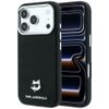 Etui Karl Lagerfeld Grained Choupette Head Metal MagSafe do iPhone 18 Pro / 17 Pro czarny