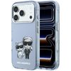 Etui Karl Lagerfeld IML Karl&Choupette Bodies Sketch Print MagSafe do iPhone 18 Pro Max / 17 Pro Max jasno niebieski