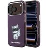 Etui Karl Lagerfeld IML Choupette Body Sketch Print MagSafe do iPhone 18 Pro / 17 Pro burgundowy