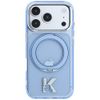 Etui Karl Lagerfeld IML Ring Stand 360 Kameo Metal MagSafe do iPhone 18 Pro / 17 Pro niebieski