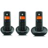 Telefon stacjonarny bezprzewodowy zestaw 3 szt. Motorola E203 czarny