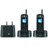 Telefon stacjonarny bezprzewodowy dalekiego zasięgu zestaw 2 szt Motorola O202 czarny