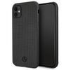 Mercedes MEHCN61MBLBK iPhone 11czarny/black hardcase Leather Meshed Metal Logo