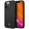 Mercedes MEHCP14LDELBK iPhone 14 Pro6.1" czarny/black hardcase Leather Perforated