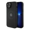 Mercedes MEHMP15S23RMMK iPhone 15 / 14 / 13 6.1" czarny/black hardcase Crossed Lines Pattern Leather MagSafe