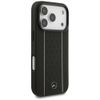 Etui Mercedes Leather Star Pattern Stripes MagSafe do iPhone 17 Pro czarny