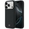Etui Mercedes Leather Mesh with Bow Line MagSafe do iPhone 17 Pro Max czarny