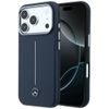 Etui Mercedes Leather Semi Wrap Iconic Line MagSafe do iPhone 17 Pro / 18 Pro granatowy