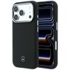 Etui Mercedes Leather Semi Wrap Wood Effect MagSafe do iPhone 17 Pro Max czarny