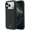 Etui Mercedes Leather Crossed Lines MagSafe do iPhone 18 Pro /17 Pro czarny
