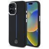 Mercedes MEHMP16S23SUMBK iPhone 16 6.1"  czarny/black hardcase Silicone Blue Stripe MagSafe