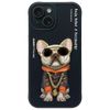 Nimmy etui iPhone 15 6.1" czarny/black   Glasses Cool Dog