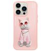 Nimmy etui iPhone 15 Pro 6.1"            różowy/pink Glasses Cool Cat