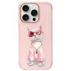 Nimmy etui iPhone 16 Pro 6.3"            różowy/pink Glasses Cool Cat