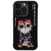 Nimmy etui iPhone 15 Pro Max 6.7"        czarny/black Glasses Cool Cat