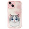 Nimmy etui iPhone 15 6.1" różowy/pink    Big Eyed Pet 2.0 Cat