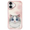 Nimmy etui iPhone 16 6.1 różowy/pink Big Eyed Pet 2.0 Cat