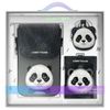 Nimmy Zestaw 3w1 torebka na telefon +    portfel + etui na lokalizator czarny/black Big Eyed Pet 2.0 Panda