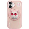 Etui Nimmy Glasses Cool Cat MagSafe do   iPhone 16 różowy