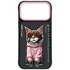 Etui Nimmy Glasses Cool Cat do iPhone 17 Pro Max czarny