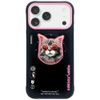 Etui Nimmy Glasses Cool Cat MagSafe do   iPhone 17 Pro Max czarno różowy
