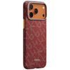 Etui PITAKA Ultra-Slim Monogram MagSafe do iPhone 17 Pro złoto czerwony