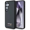 Etui Red Bull Real Carbon Fiber Shiny Logo MagSafe do Samsung Galaxy S25 czarny