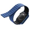 UNIQ pasek Revix Apple Watch Series 1/2/3/4/5/6/7/8/9/SE/SE2/SE3 38/40/41mm. Reversible Magnetic czarny-niebieski/black-blue