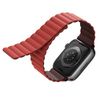 UNIQ pasek Revix Apple Watch Series1/2/3/4/5/6/7/8/9/SE/SE2 38/40/41mm. Reversible Magnetic bordowy-koralowy/maroon-coral