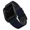UNIQ pasek Straden Apple Watch Series 1/2/3/4/5/6/7/8/9/10/11/SE/SE2/SE3/Ultra/Ultra 2/Ultra 3 42/44/45/49mm. Leather Hybrid Strap niebieski/blue