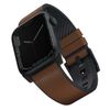 UNIQ pasek Straden Apple Watch Series    1/2/3/4/5/6/7/8/9/10/11/SE/SE2/SE3/Ultra/Ultra 2/Ultra 3 42/44/45/49mm. Leather Hybrid Strap brązowy/brown