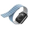 UNIQ pasek Revix Apple Watch Series      1/2/3/4/5/6/7/8/9/SE/SE2/SE3/Ultra/Ultra 2/Ultra 3 42/44/45/49mm. Reversible Magnetic biały-niebieski/white-blue