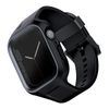 UNIQ pasek Monos 2in1 Apple Watch Strap  + Case Series 4/5/6/7/8/9/SE/SE2/SE3 44/45mm. czarny/midnight black