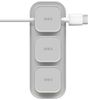 UNIQ Pod Mag magnetyczny organizer dokabli + baza szary/chalk grey
