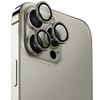 UNIQ Optix Aluminium Camera Lens Protector iPhone 16 Pro 6.3" / 16 Pro Max 6.9" titanium grey szkło na obiektyw aparatu z aplikatorem