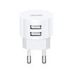 USAMS Ład. siec. 2xUSB T20 2,1A round(only head) biały/white Fast Charging CC80TC01 (US-CC080)